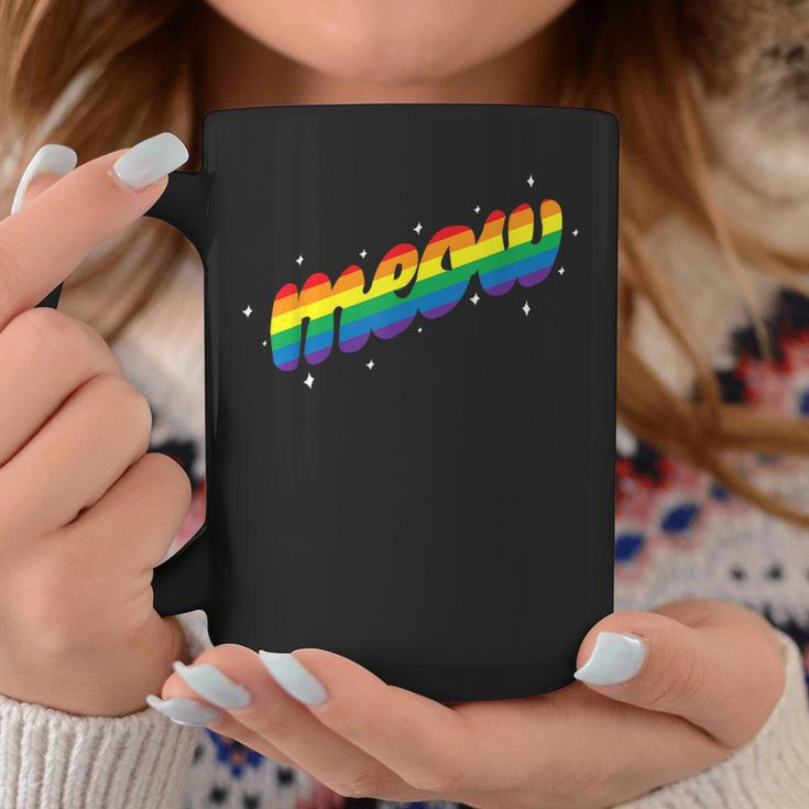 Meow Pride Lgbtq Equality Cat Daddy Cat Lover Rainbow Cats Coffee Mug Personalized Gifts