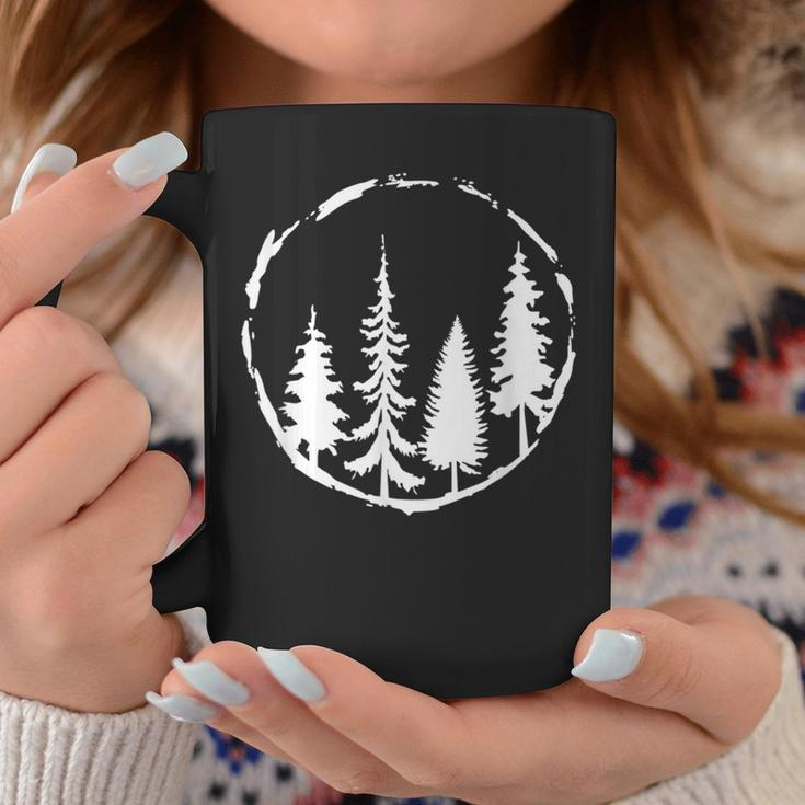 Minimalist Tree Design Forest Outdoors And Nature Graphic Coffee Mug Funny Gifts
