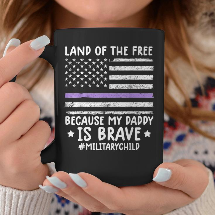 Month Of The Military Land Of Free Because My Daddy Is Brave Coffee Mug Unique Gifts