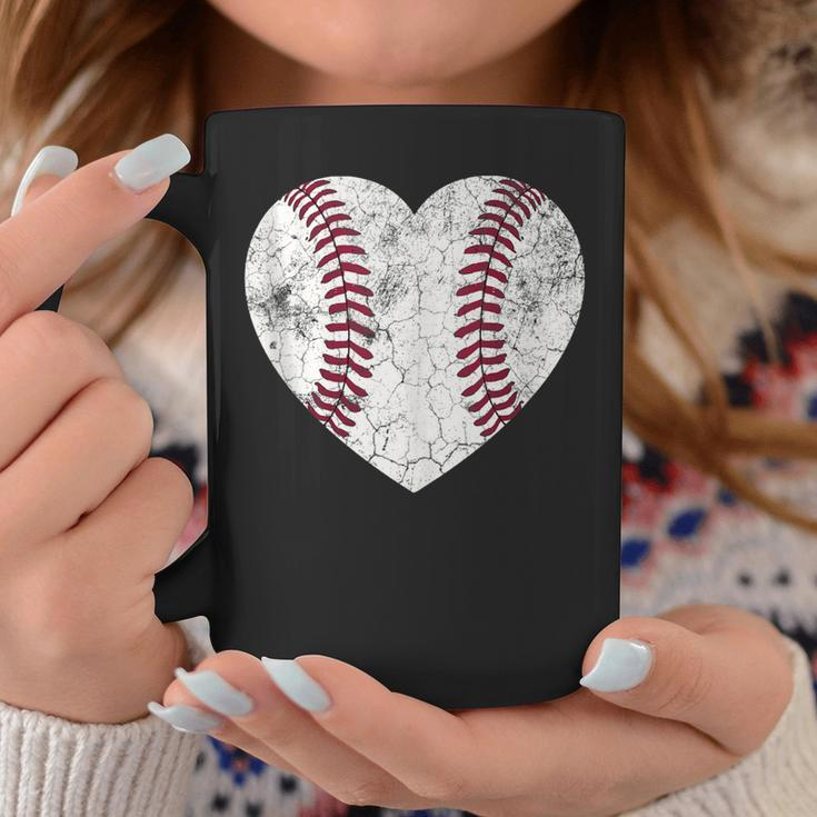 Mothers Day Gift Distressed Heart Baseball Heart Mom Mama Coffee Mug Unique Gifts