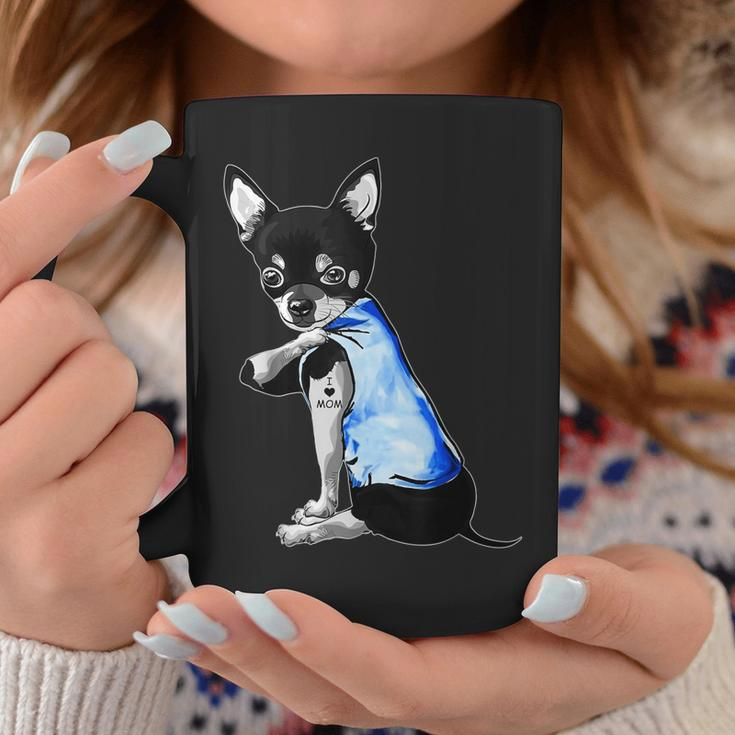 Mothers Day Gifts Chihuahua Dog Tattoo I Love Mom Coffee Mug Unique Gifts