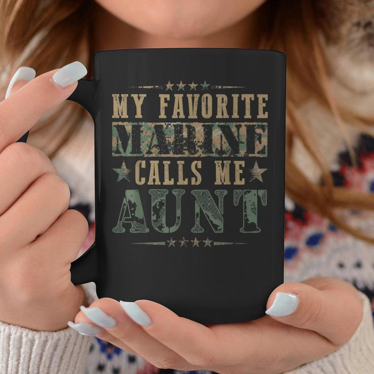 My Favorite Marine Calls Me Aunt Veteran Day Coffee Mug Unique Gifts