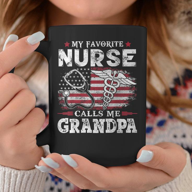My Favorite Nurse Calls Me Grandpa Usa Flag Father Gift Gift For Mens Coffee Mug Unique Gifts