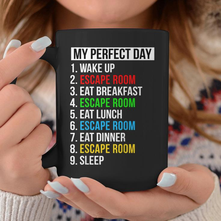 My Perfect Day Escape Room Gifts Funny Escape Room Coffee Mug Unique Gifts