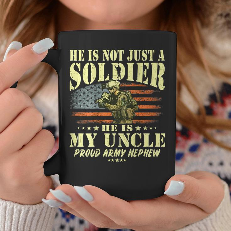 My Uncle Is A Soldier Hero Proud Army Nephew Military Family Coffee Mug Funny Gifts