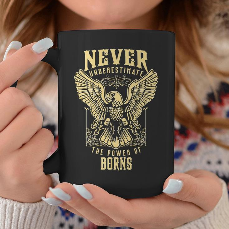 Never Underestimate The Power Of Borns Personalized Last Name Coffee Mug Funny Gifts