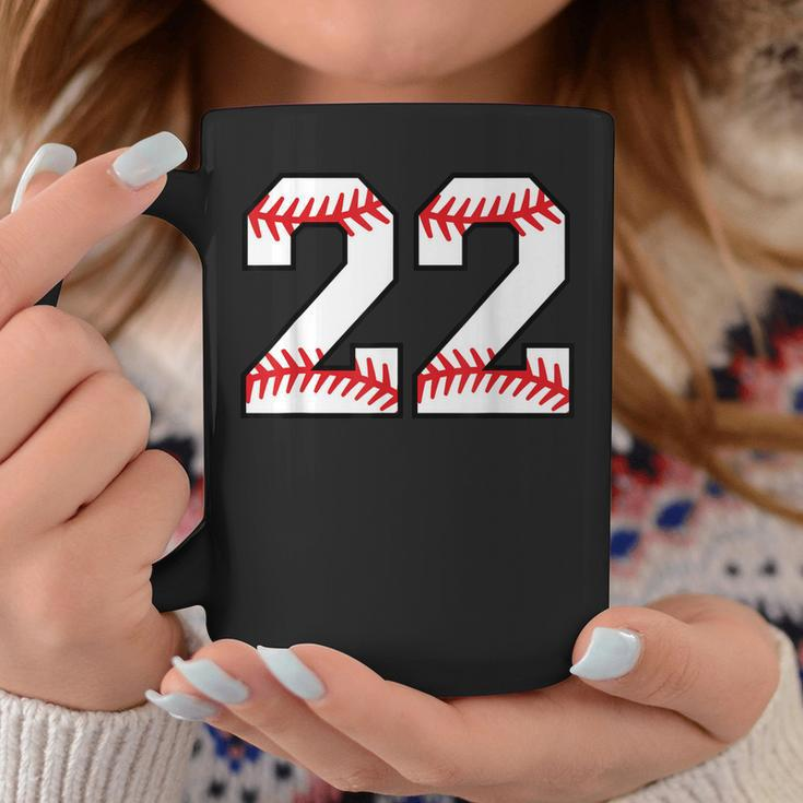Number 22 Twenty Two Baseball Lucky Favorite Jersey Number Coffee Mug Funny Gifts