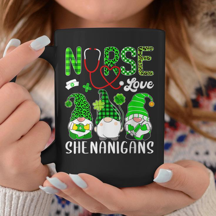 Nurse Love Shenanigans Funny Gnomes St Patricks Day Shamrock V2 Coffee Mug Funny Gifts