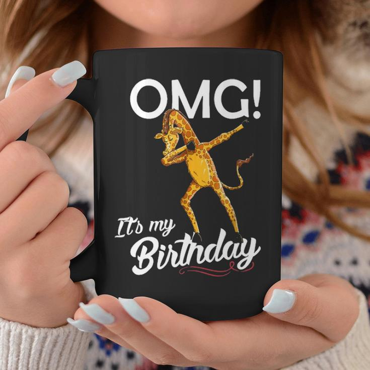 Omg Its My Birthday Dabbing Giraffe Dab Dance Coffee Mug Funny Gifts