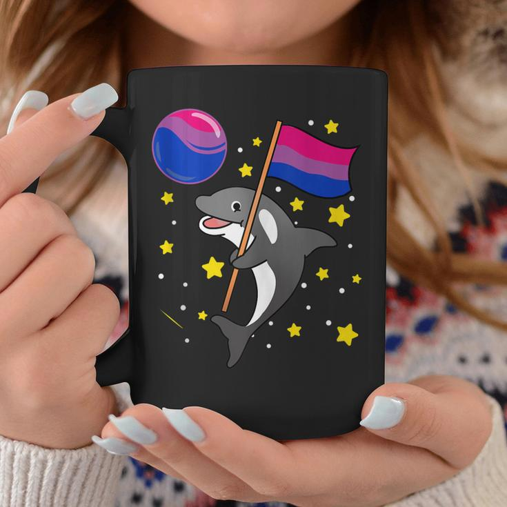 Orca In Space Bisexual Pride Coffee Mug Unique Gifts