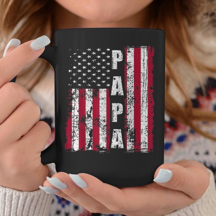 Papa American Flag Fathers Day 2021 V2 Coffee Mug Funny Gifts