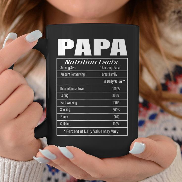 Papa Nutrition Facts Funny Fathers Day Grandpa Men Coffee Mug Unique Gifts