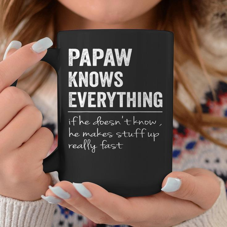 Papaw Know Everything Funny Fathers Day Gift For Grandpa Coffee Mug Personalized Gifts