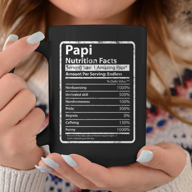 Papi Nutrition Facts Fathers Day Gift Funny Papi Grandpa Coffee Mug Unique Gifts