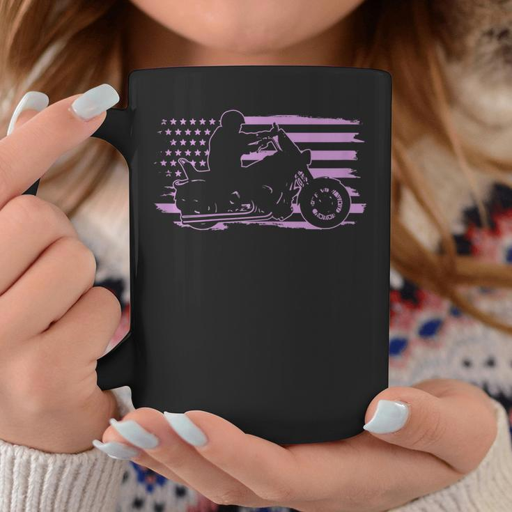 Patriotic Motorcycle Vintage American Us Flag Biker Girl Gift For Womens Coffee Mug Unique Gifts