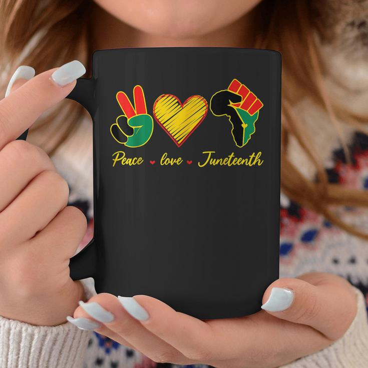 Peace Love Black History Month Afro African Pride Women Men Coffee Mug Funny Gifts