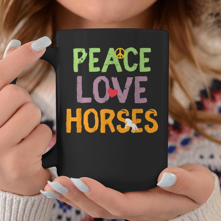 Peace Love Horses Equestrian HorseCoffee Mug Unique Gifts