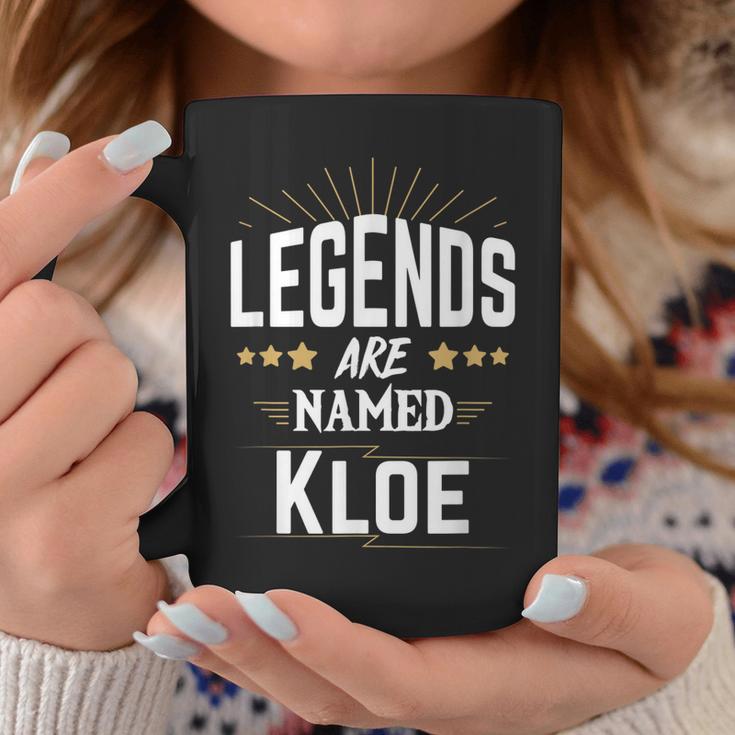 Personalisiertes Tassen Legenden heißen Kloe, Schwarz, Einzigartiges Design Lustige Geschenke