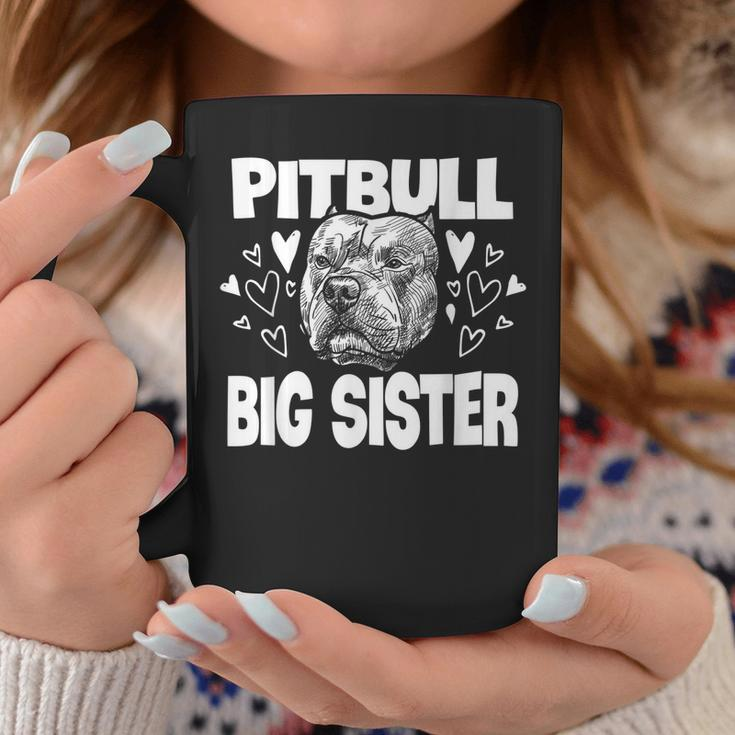 Pit Bull Big Sister Matching Family Dog White Coffee Mug Unique Gifts