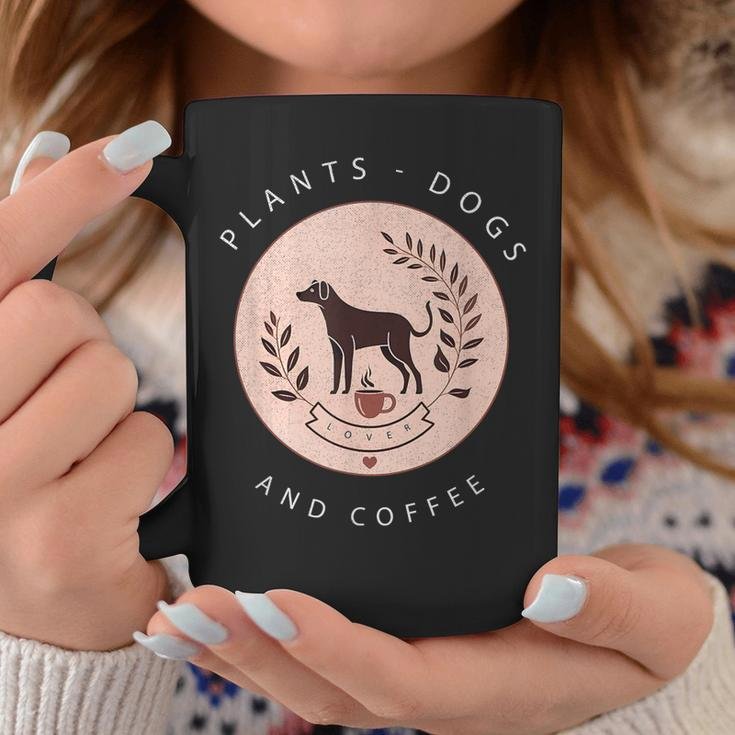 Plants Dogs Coffee Plant Lover Dog Mom Coffee Vintage Dark Coffee Mug Unique Gifts