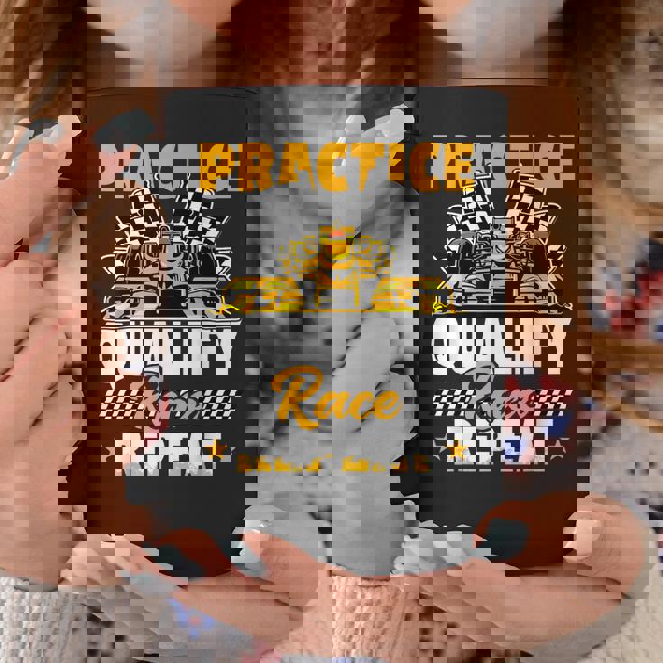 Practice Qualify Race Repeat Open Wheel Formula Racing Car Coffee Mug ...