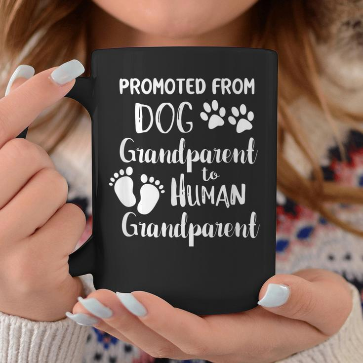 Promoted From Dog Grandparent To Human Grandparent Coffee Mug Unique Gifts