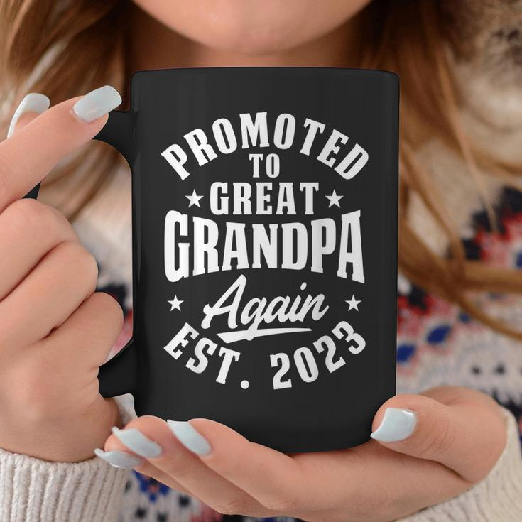 Promoted To Great Grandpa Again 2023 Pregnancy Announcement Coffee Mug Unique Gifts