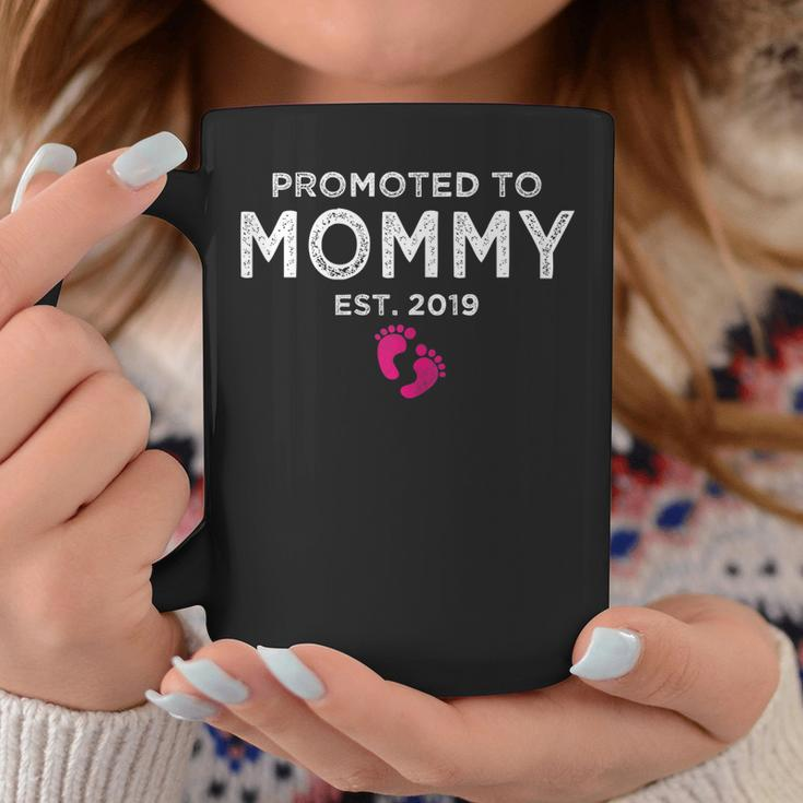Promoted To Mommy 2019 Distressed Gift For New Moms Gift For Womens Coffee Mug Unique Gifts