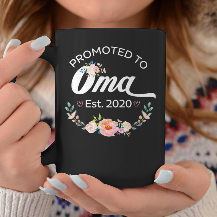 Promoted To Oma Est 2020 First Time Grandma Floral Coffee Mug Funny Gifts