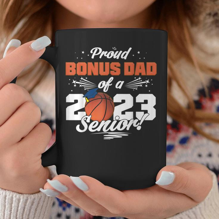 Proud Bonus Dad Of A 2023 Senior Graduate Basketball Coffee Mug Unique Gifts