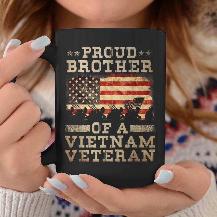 Proud Brother Vietnam War Veteran For Matching With Dad Vet Coffee Mug Funny Gifts