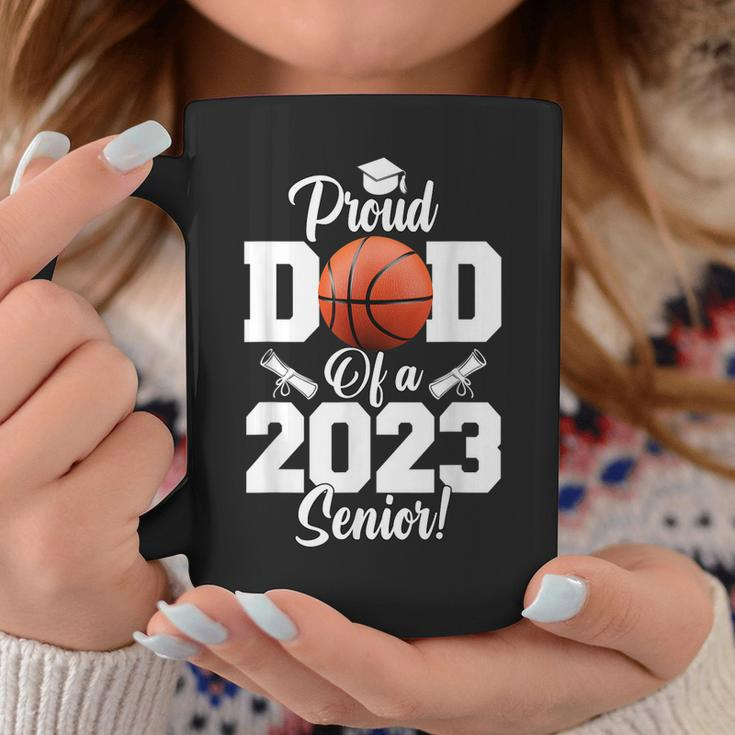 Proud Dad Of A Basketball Senior 2023 Funny Basketball Dad Coffee Mug Unique Gifts