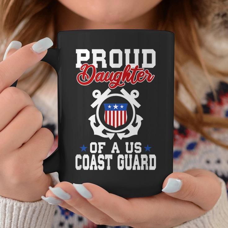 Proud Daughter Of A Us Coast Guard Coffee Mug Funny Gifts