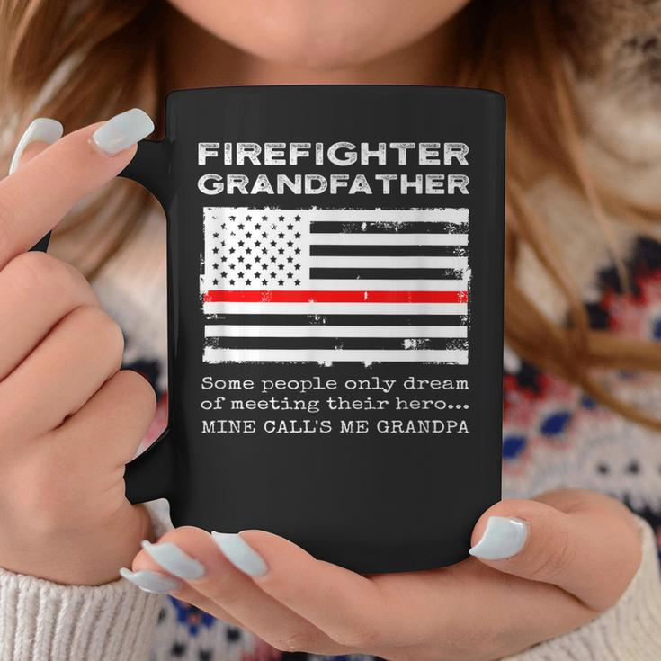 Proud Firefighter Grandfather Fireman Firewoman Grandpa Flag Coffee Mug Unique Gifts