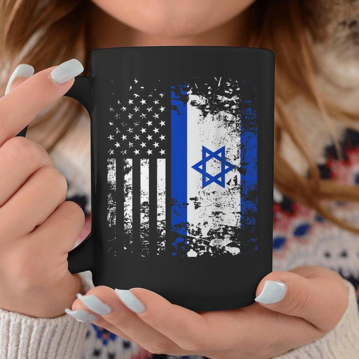 Proud Israeli Usa Flag Patriotic Pride American Israel Flag Coffee Mug Personalized Gifts