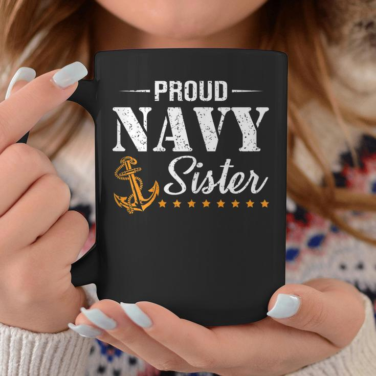 Proud Navy Sister Nautical Anchor Women Girl Sis Navy Family Gift For Womens Coffee Mug Unique Gifts