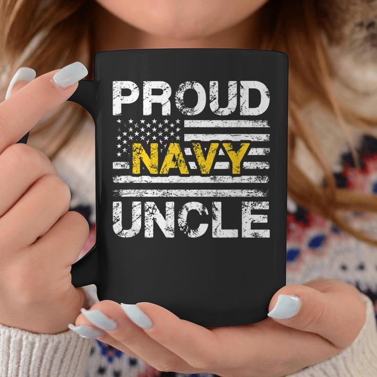 Proud Navy Uncle Us Flag - Military Family Appreciation Coffee Mug Funny Gifts