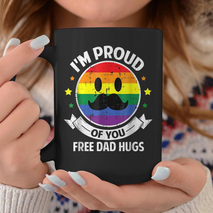 Proud Of You Free Dad Hugs Funny Gay Pride Ally Lgbt Gift For Mens Coffee Mug Unique Gifts