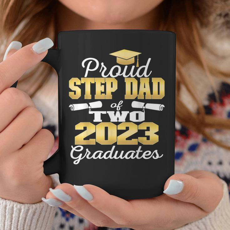 Proud Step Dad Of Two 2023 Graduate Class 2023 Graduation Coffee Mug Unique Gifts