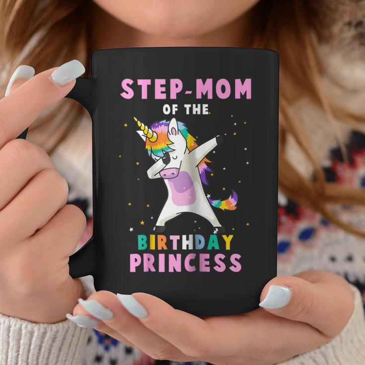 Proud Step-Mom Of A Birthday Unicorn Dab Girl Coffee Mug Unique Gifts