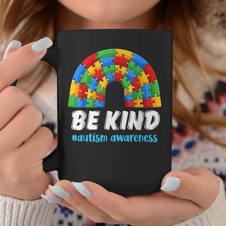 Rainbow Puzzle Autism Support Be Kind Autism Awareness Coffee Mug Unique Gifts