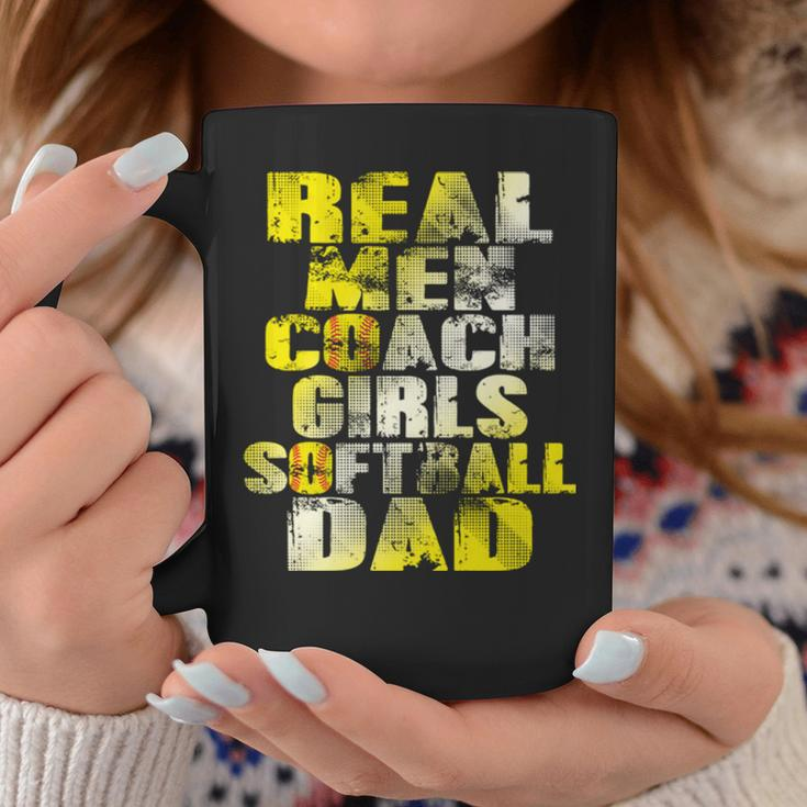 Real Men Coach Girls Softball Dad Coffee Mug Unique Gifts