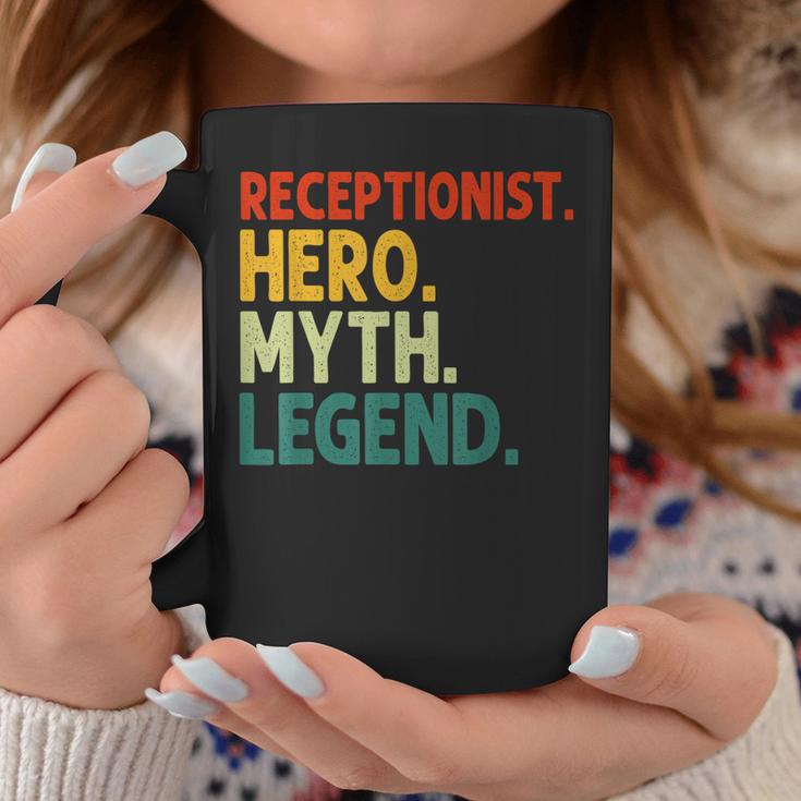 Receptionist Hero Myth Legend Vintage Rezeptionist Tassen Lustige Geschenke