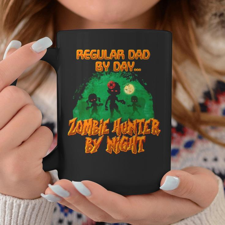 Regular Dad By Day Zombie Hunter By Night Halloween Single Dad Coffee Mug Unique Gifts