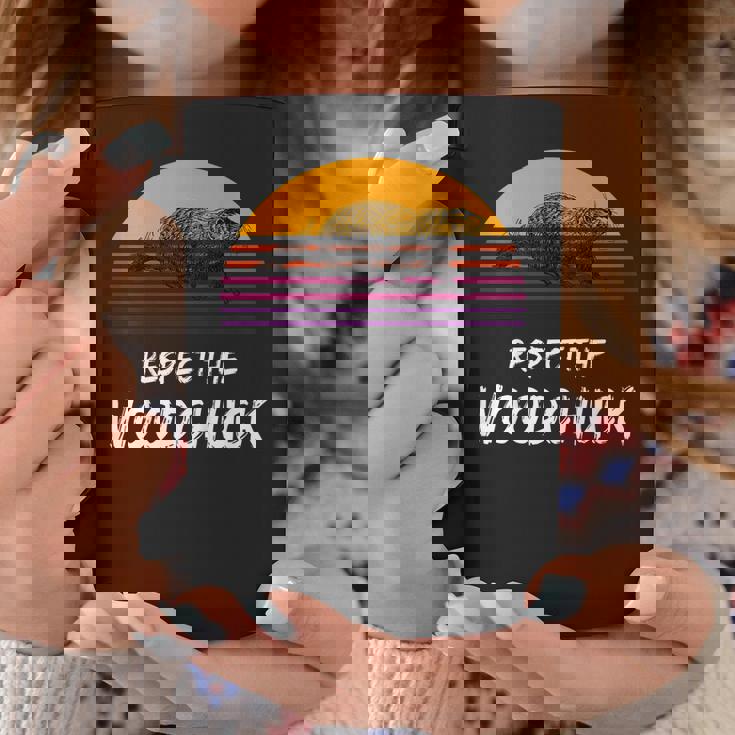 Respect The Groundhog Woodchuck Retro Ground-Hog Day Coffee Mug Unique Gifts