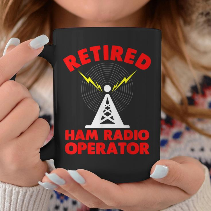 Retired Ham Radio Operator Father Radio Tower Humor Coffee Mug Unique Gifts