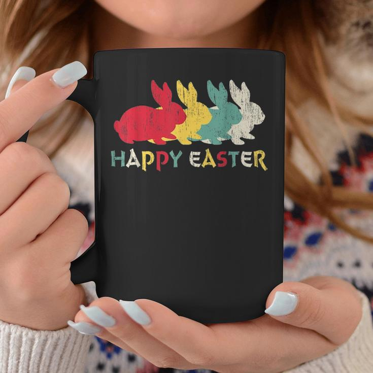 Retro Easter Bunny Vintage Colorful Rabbit Cute Happy Easter V2 Coffee Mug Funny Gifts