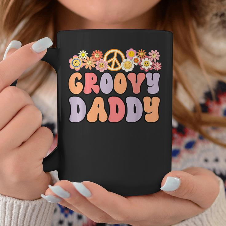 Retro Groovy Daddy And Vintage Family Retro Dad Birthday Coffee Mug Funny Gifts