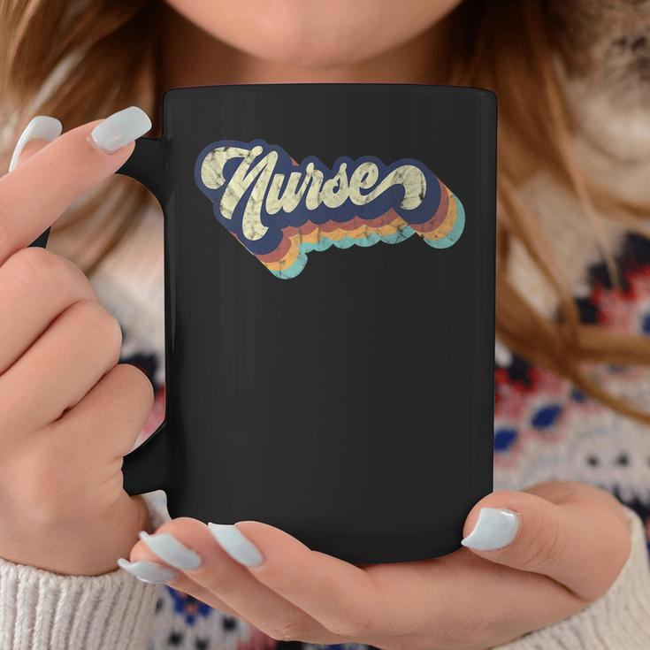 Retro Nurse Woman Wears A Nursing On Nurses Day Coffee Mug Funny Gifts