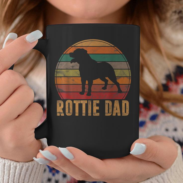 Retro Rottweiler Dad Gift Rott Dog Owner Pet Rottie Father Coffee Mug Funny Gifts